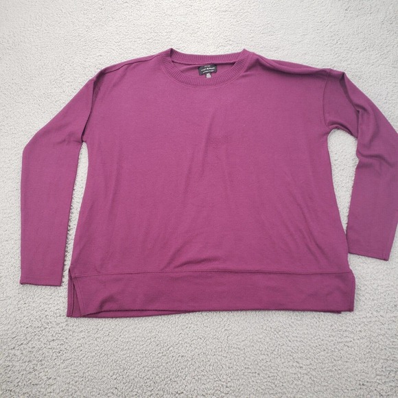 Lucky Brand Sweater Womens Medium‎ Burgundy Maroon Long Sleeve Mock Neck - Picture 1 of 16